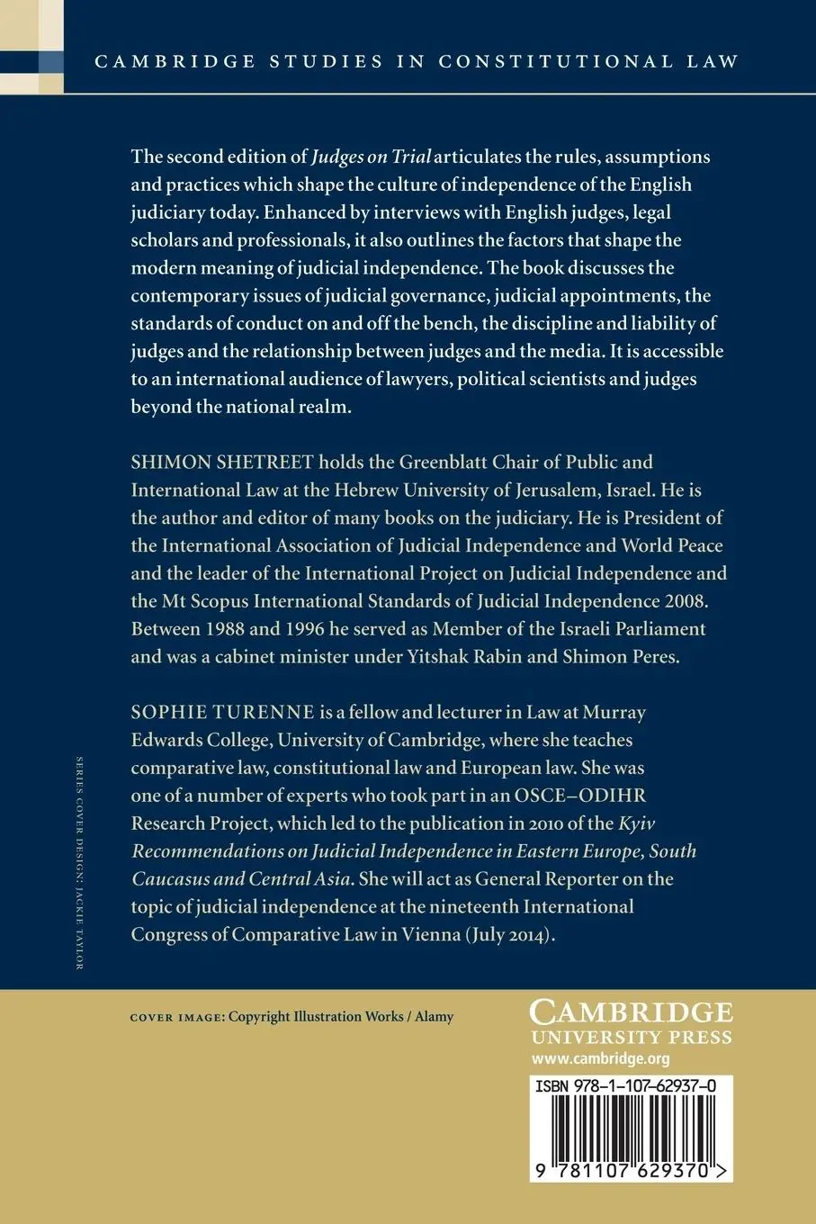Rückseite: 9781107629370 | Judges on Trial | Shimon Shetreet (u. a.) | Taschenbuch | Englisch