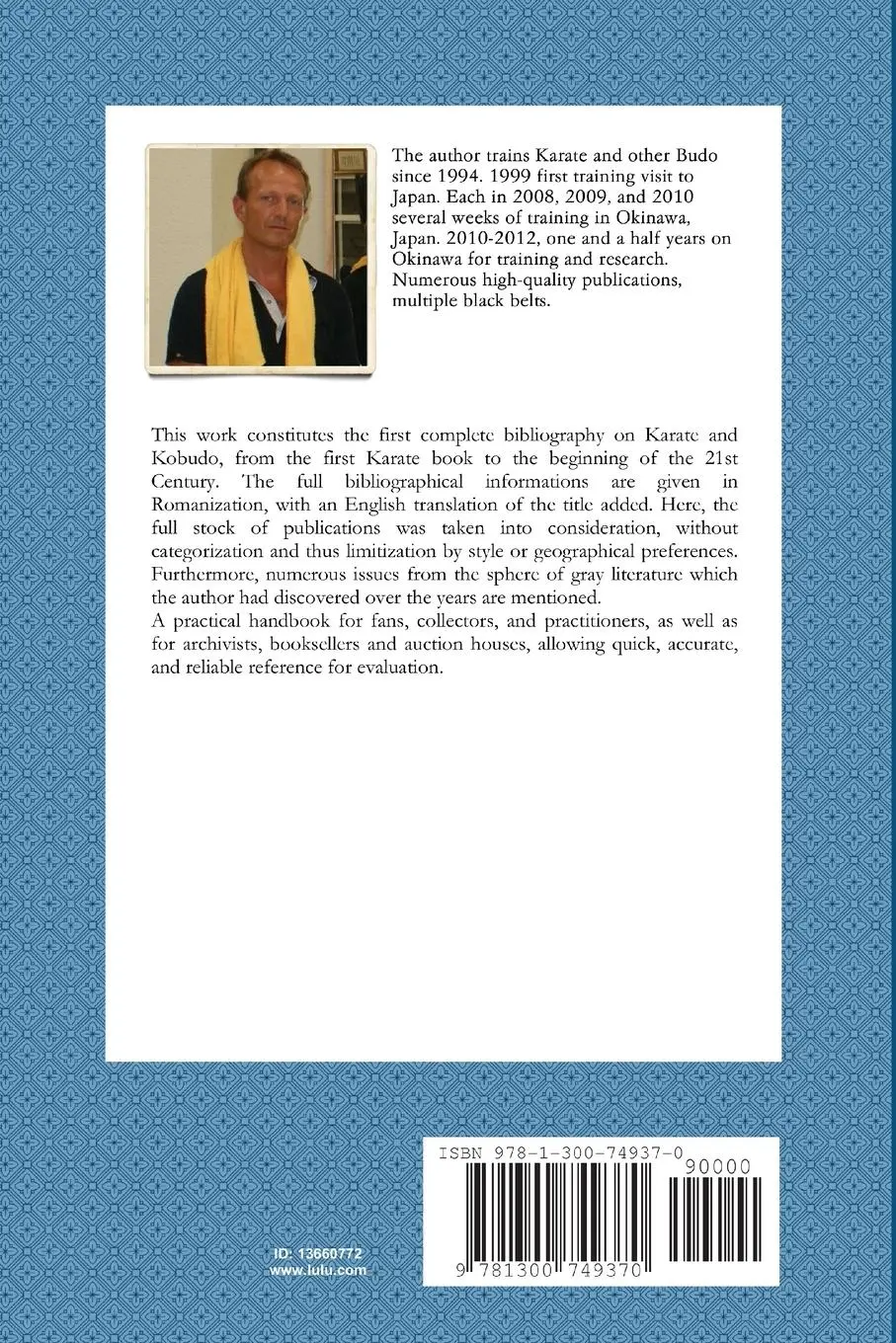 Rückseite: 9781300749370 | Bibliography of Japanese Karate and Kobudo Literature. From the...