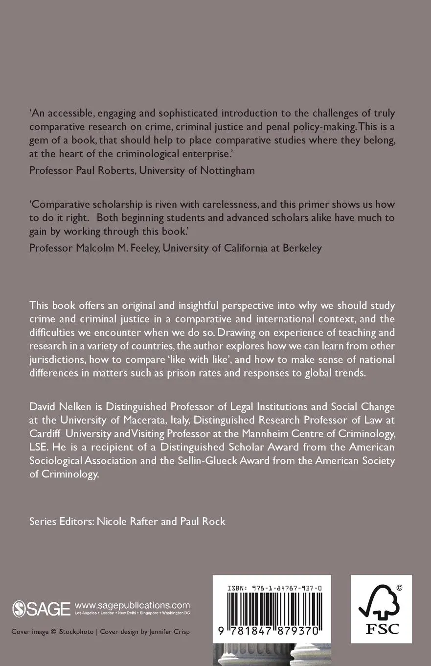 Rückseite: 9781847879370 | Comparative Criminal Justice | Making Sense of Difference | Nelken