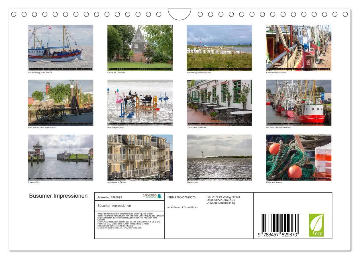 Bild: 9783457829370 | Büsumer Impressionen (Wandkalender 2026 DIN A4 quer), CALVENDO...