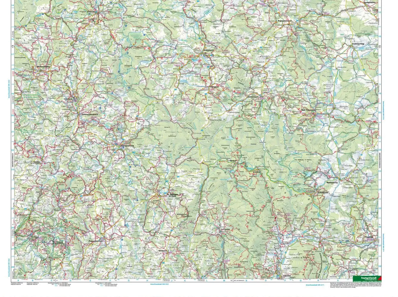 Bild: 9783707919370 | freytag &amp; berndt Wanderkarte WK 0076 Nebelstein, Gmünd - Weitra -...