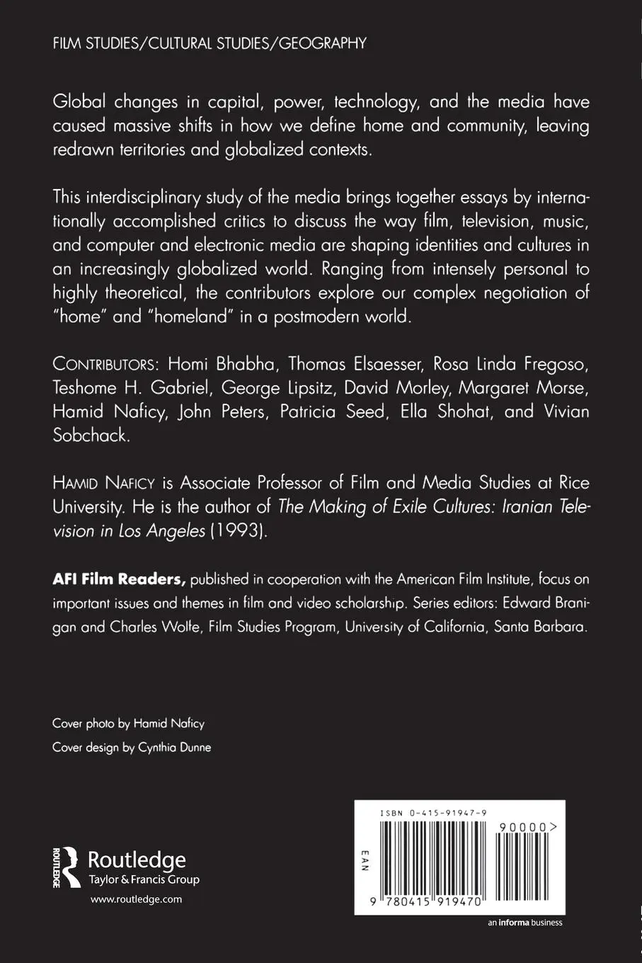 Rückseite: 9780415919470 | Home, Exile, Homeland | Film, Media, and the Politics of Place | Buch
