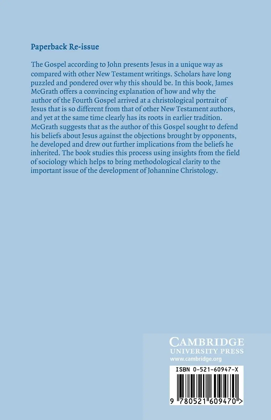 Rückseite: 9780521609470 | John's Apologetic Christology | James F. Mcgrath | Taschenbuch | 2004