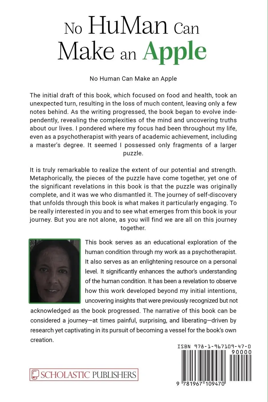 Rückseite: 9781967109470 | No HuMan Can Make an Apple | Isabell Thomas | Taschenbuch | Englisch