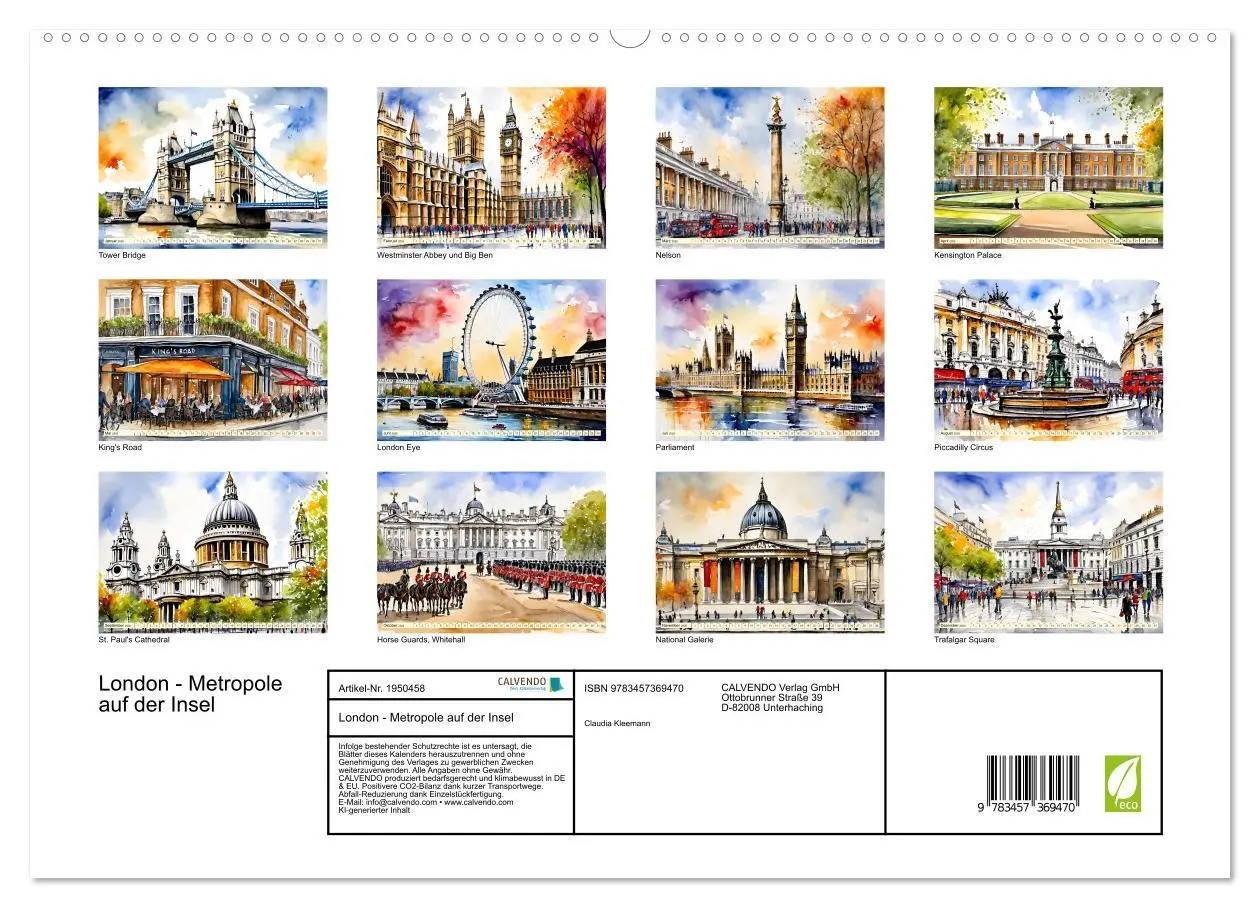 Bild: 9783457369470 | London - Metropole auf der Insel (hochwertiger Premium Wandkalender...