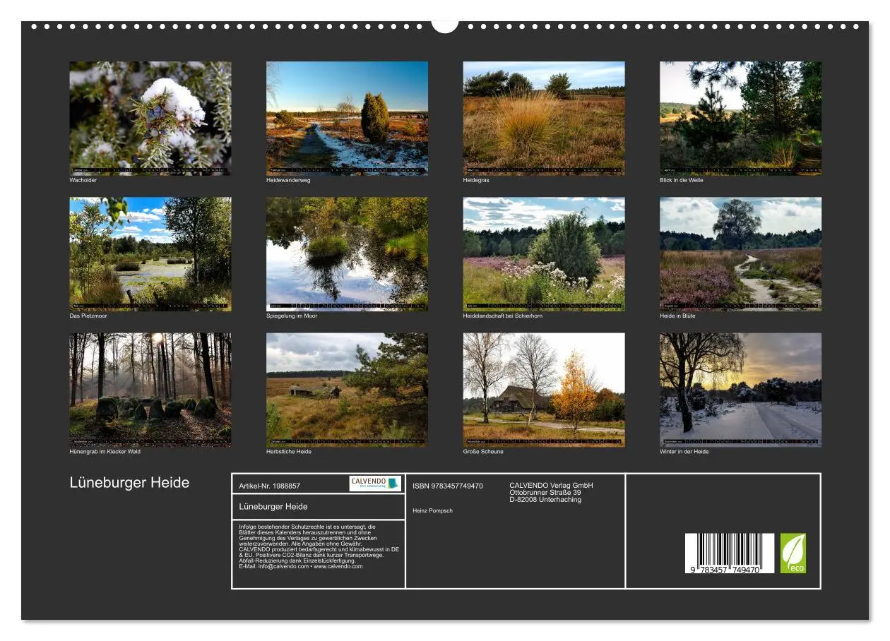 Bild: 9783457749470 | Lüneburger Heide (hochwertiger Premium Wandkalender 2026 DIN A2...