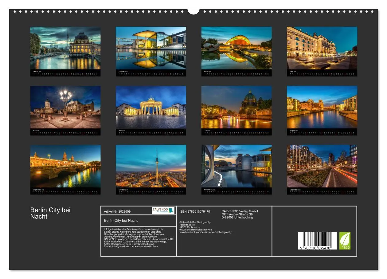 Bild: 9783516079470 | Berlin City bei Nacht (hochwertiger Premium Wandkalender 2026 DIN...
