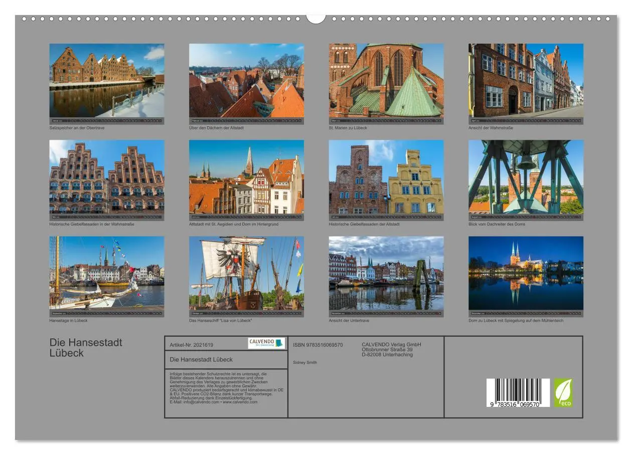 Bild: 9783516069570 | Die Hansestadt Lübeck (hochwertiger Premium Wandkalender 2026 DIN...