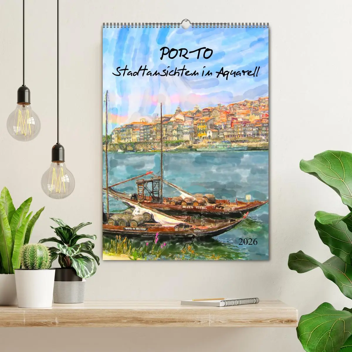 Bild: 9783516379570 | Porto - Stadtansichten in Aquarell (Wandkalender 2026 DIN A2 hoch),...