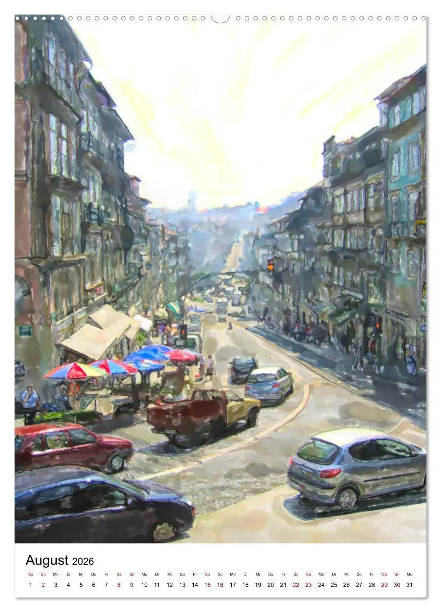 Bild: 9783516379570 | Porto - Stadtansichten in Aquarell (Wandkalender 2026 DIN A2 hoch),...