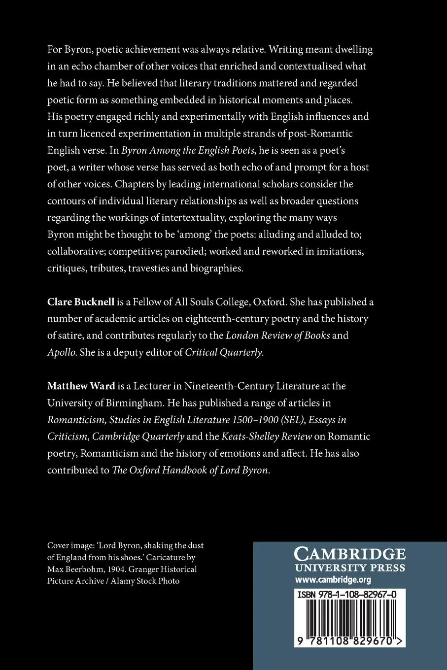 Rückseite: 9781108829670 | Byron Among the English Poets | Clare Bucknell (u. a.) | Taschenbuch