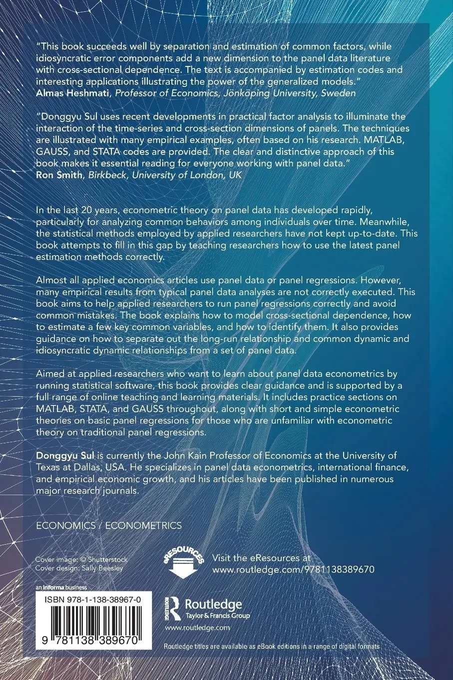 Rückseite: 9781138389670 | Panel Data Econometrics | Donggyu Sul | Taschenbuch | Englisch | 2019