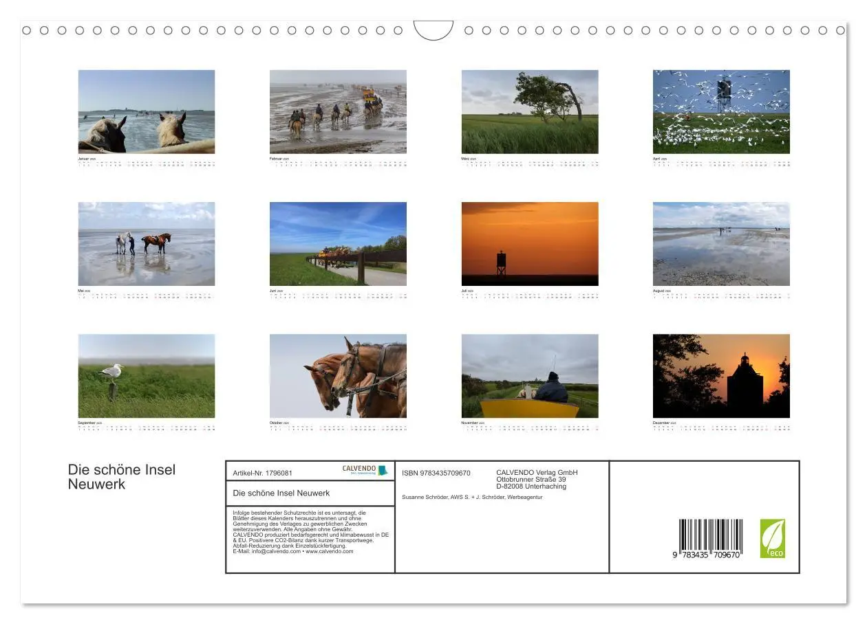Bild: 9783435709670 | Die schöne Insel Neuwerk (Wandkalender 2025 DIN A3 quer), CALVENDO...