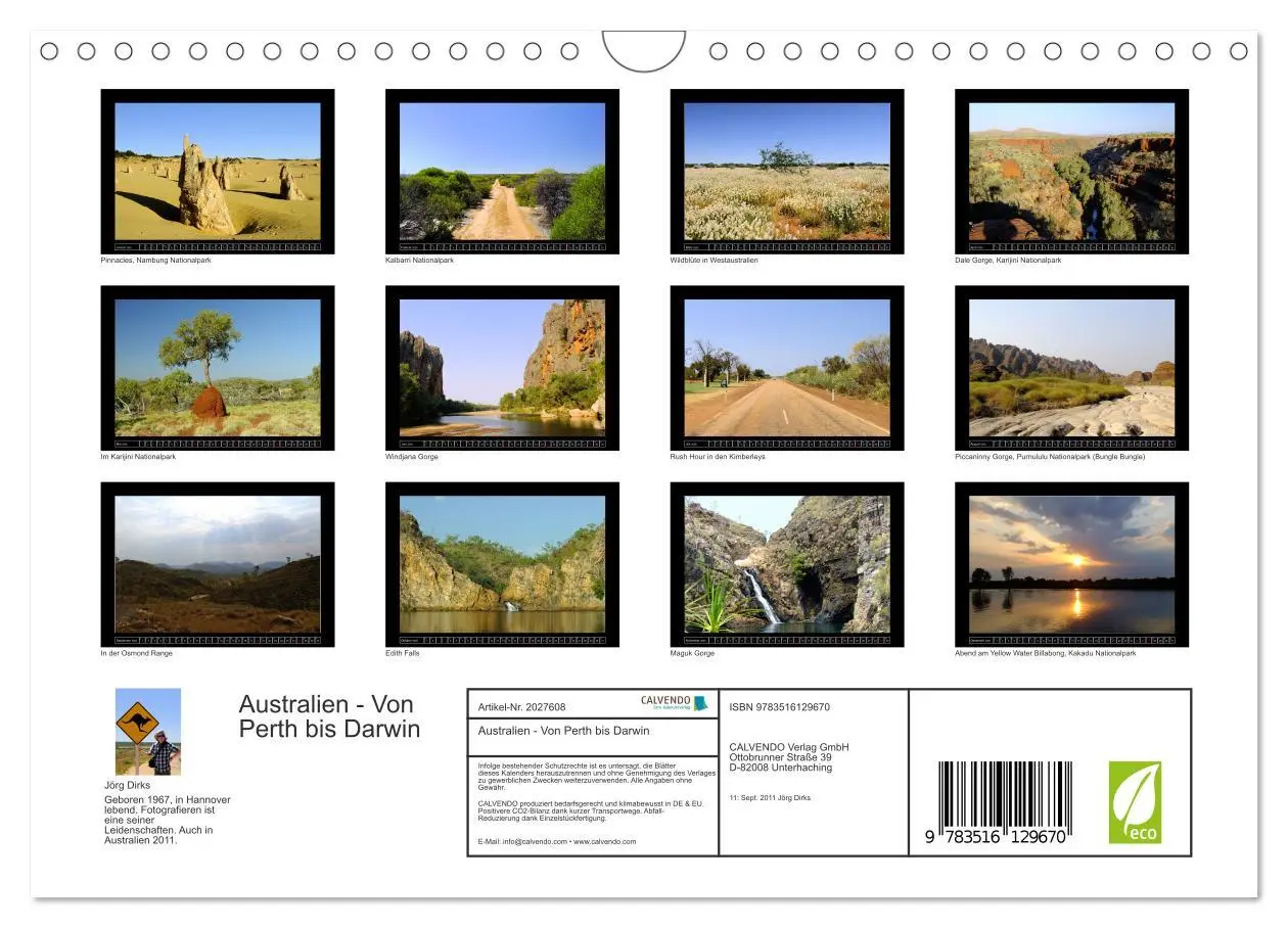 Bild: 9783516129670 | Australien - Von Perth bis Darwin (Wandkalender 2026 DIN A4 quer),...