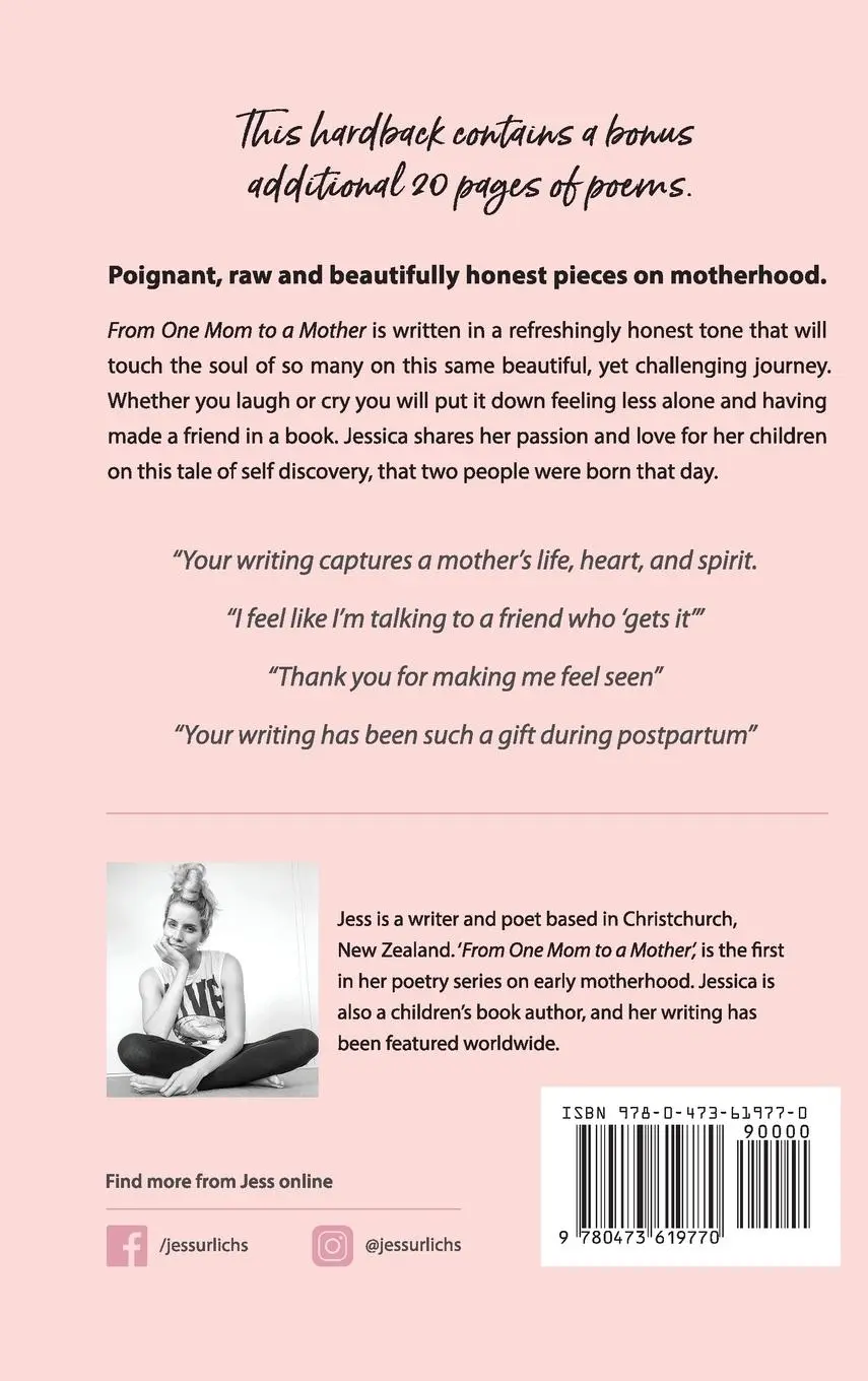 Rückseite: 9780473619770 | From One Mom to a Mother | Poetry &amp; Momisms | Jessica Urlichs | Buch