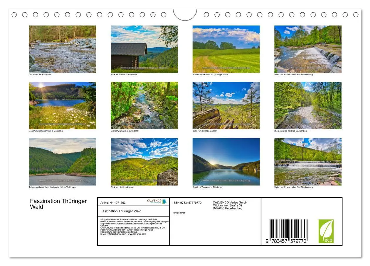 Bild: 9783457579770 | Faszination Thüringer Wald (Wandkalender 2026 DIN A4 quer),...