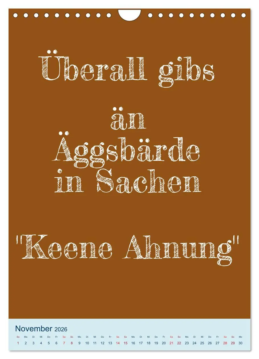 Bild: 9783516359770 | Humorvoller Mundartkalender Sachsen (Wandkalender 2026 DIN A4...