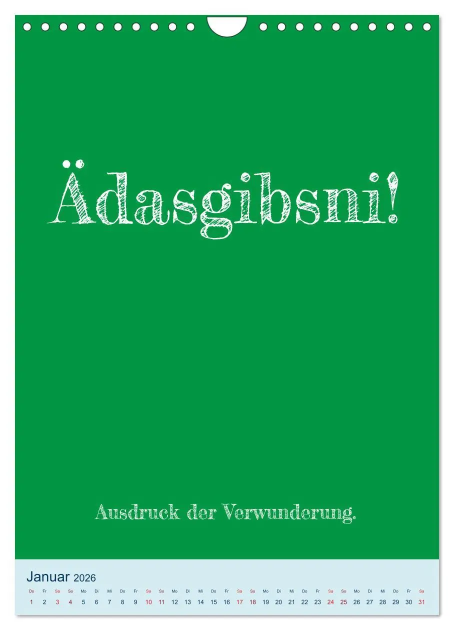 Bild: 9783516359770 | Humorvoller Mundartkalender Sachsen (Wandkalender 2026 DIN A4...
