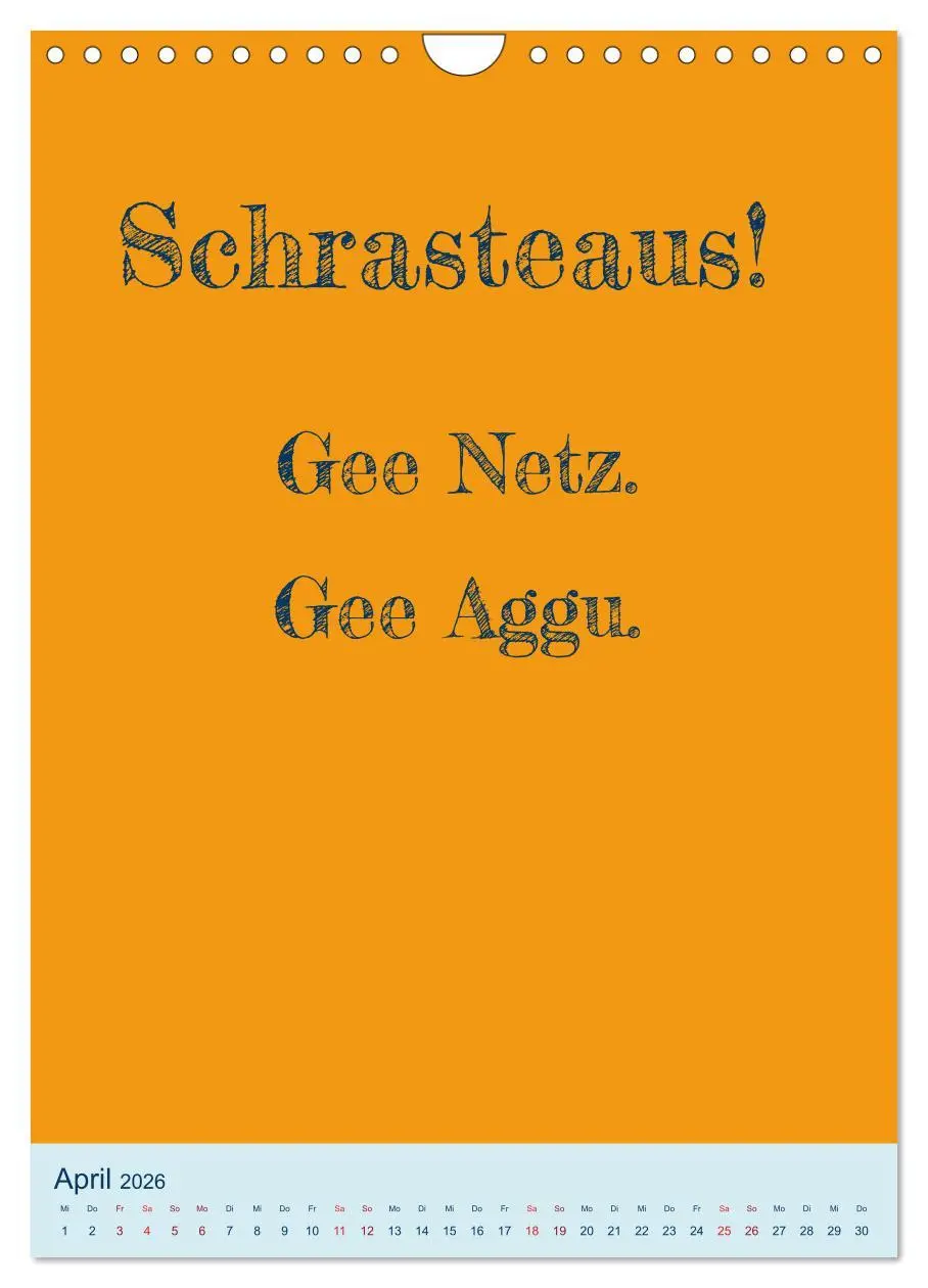 Bild: 9783516359770 | Humorvoller Mundartkalender Sachsen (Wandkalender 2026 DIN A4...
