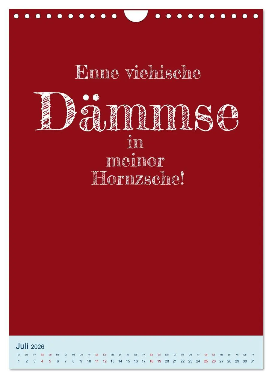 Bild: 9783516359770 | Humorvoller Mundartkalender Sachsen (Wandkalender 2026 DIN A4...