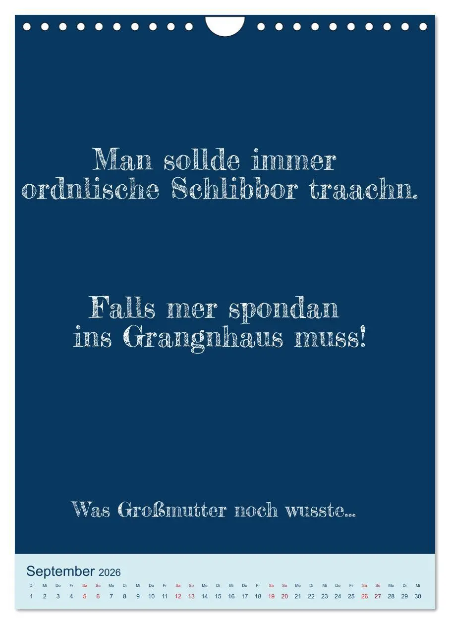 Bild: 9783516359770 | Humorvoller Mundartkalender Sachsen (Wandkalender 2026 DIN A4...