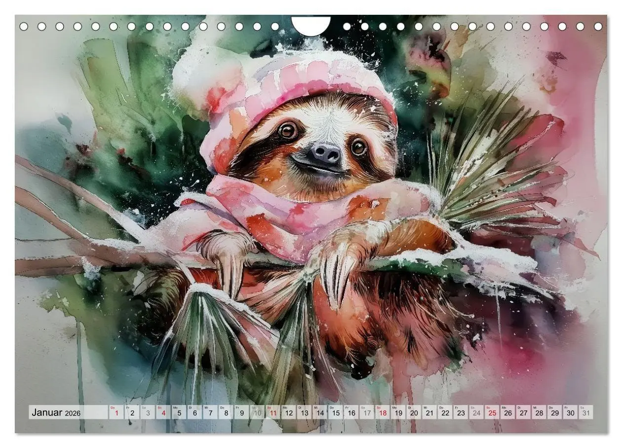 Bild: 9783516739770 | Faultiere, ein Leben in Zeitlupe (Wandkalender 2026 DIN A4 quer),...
