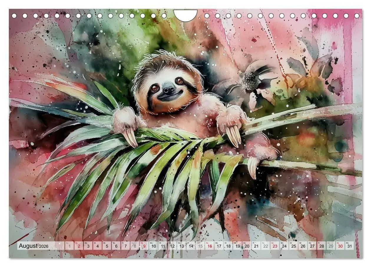 Bild: 9783516739770 | Faultiere, ein Leben in Zeitlupe (Wandkalender 2026 DIN A4 quer),...