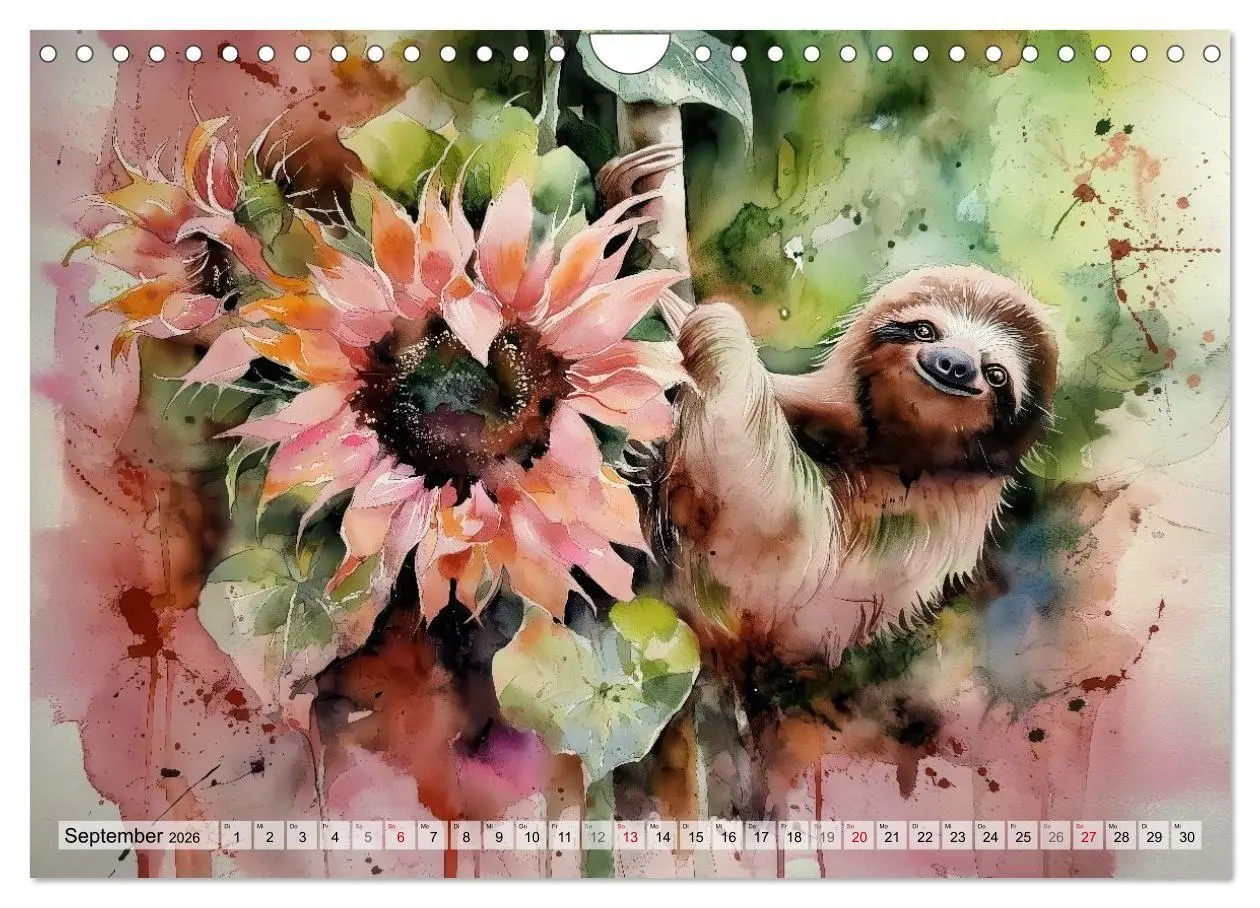Bild: 9783516739770 | Faultiere, ein Leben in Zeitlupe (Wandkalender 2026 DIN A4 quer),...