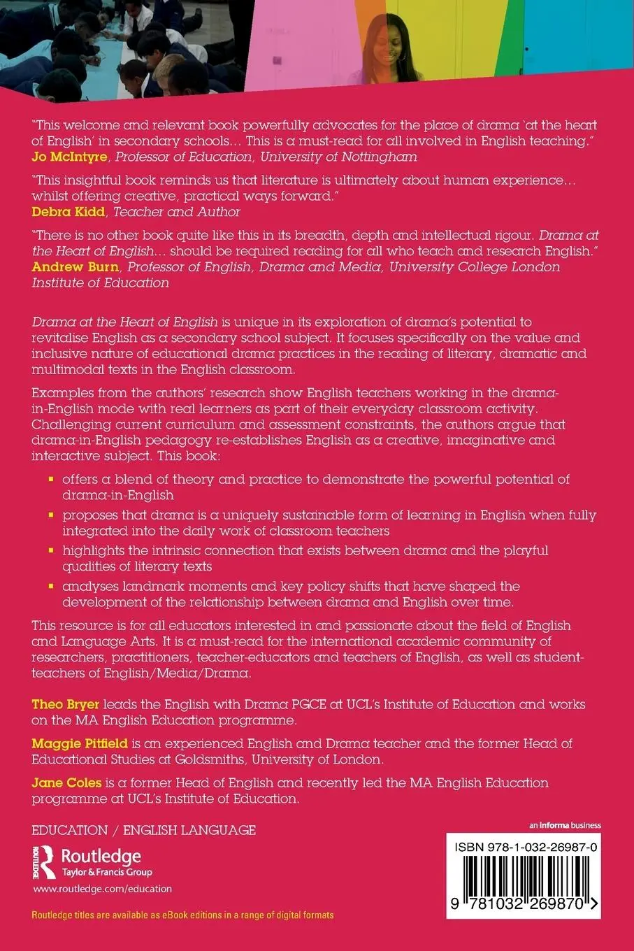 Rückseite: 9781032269870 | Drama at the Heart of English | Jane Coles (u. a.) | Taschenbuch