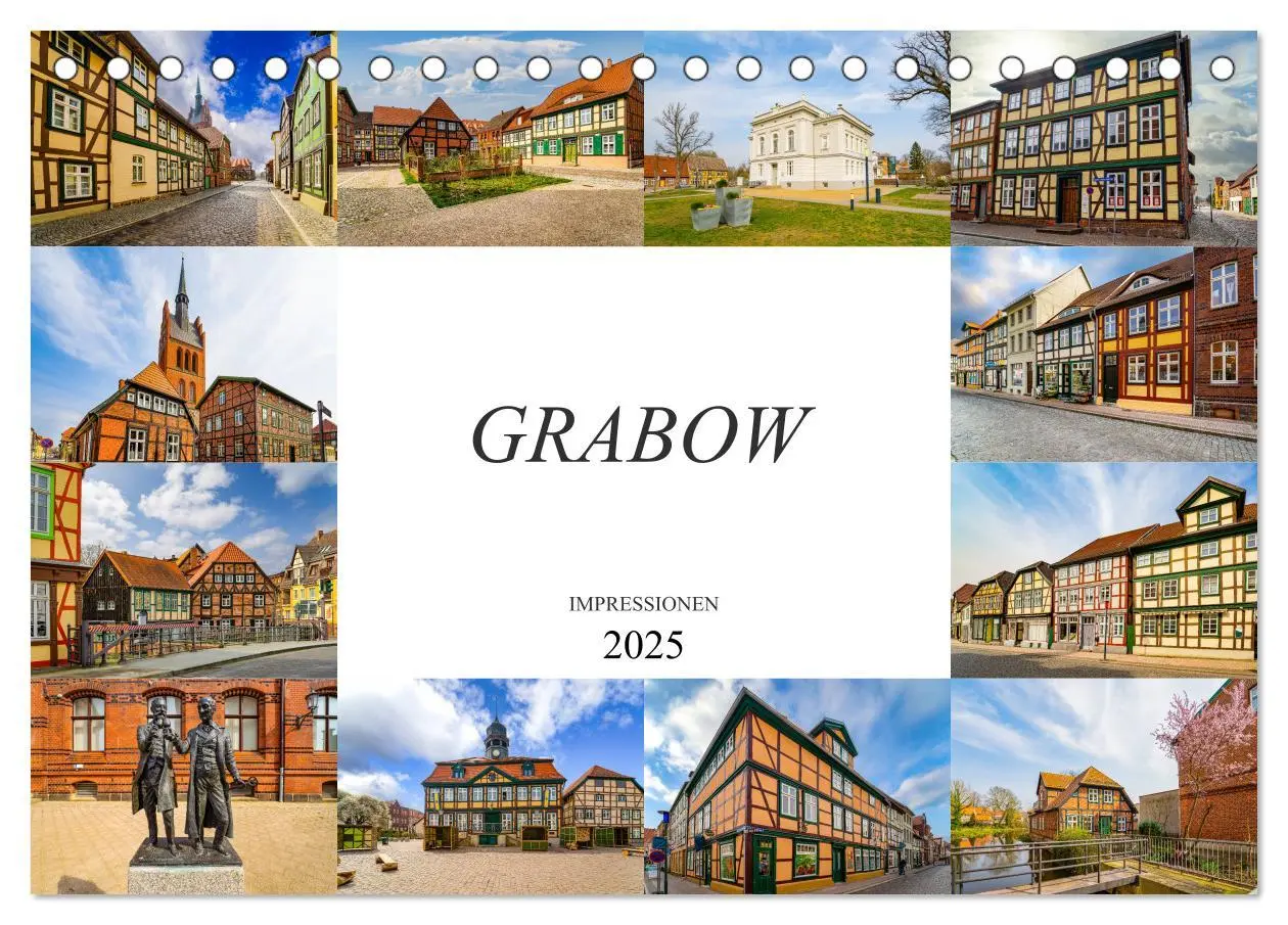 Cover: 9783435239870 | Grabow Impressionen (Tischkalender 2025 DIN A5 quer), CALVENDO...