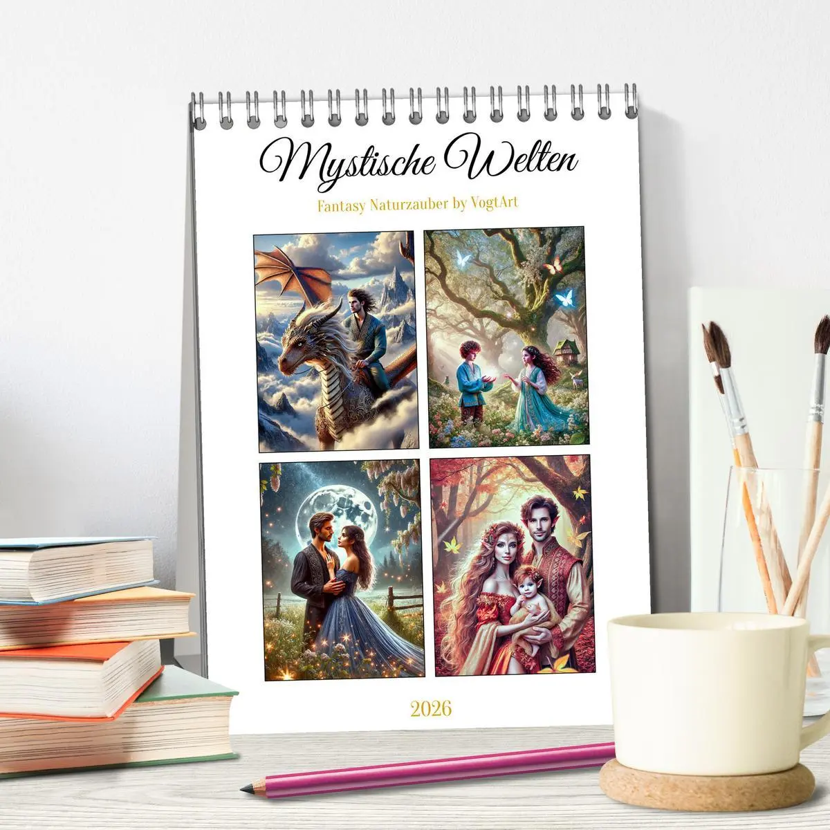 Bild: 9783457259870 | Mystische Welten, Fantasy Naturzauber (Tischkalender 2026 DIN A5...