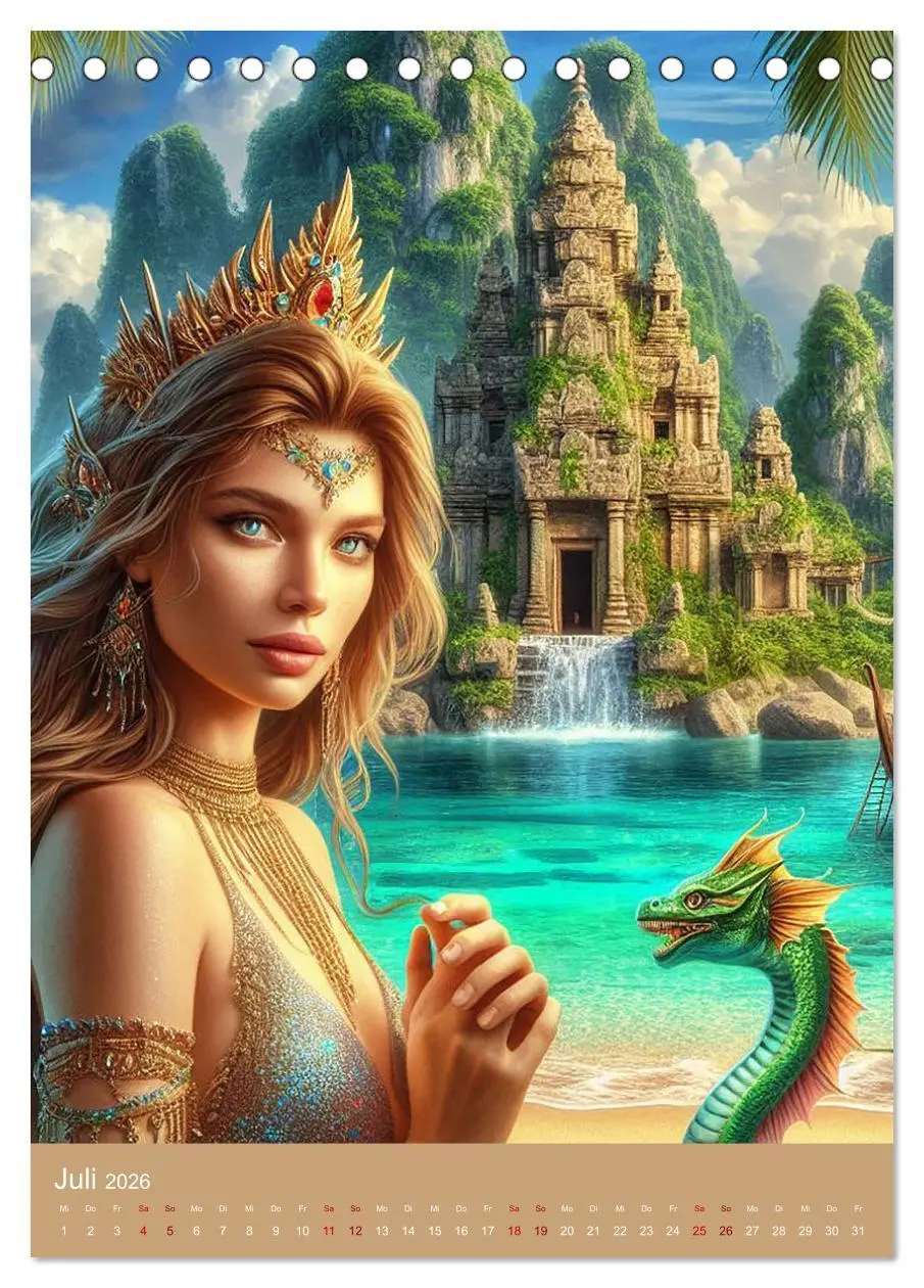 Bild: 9783457259870 | Mystische Welten, Fantasy Naturzauber (Tischkalender 2026 DIN A5...