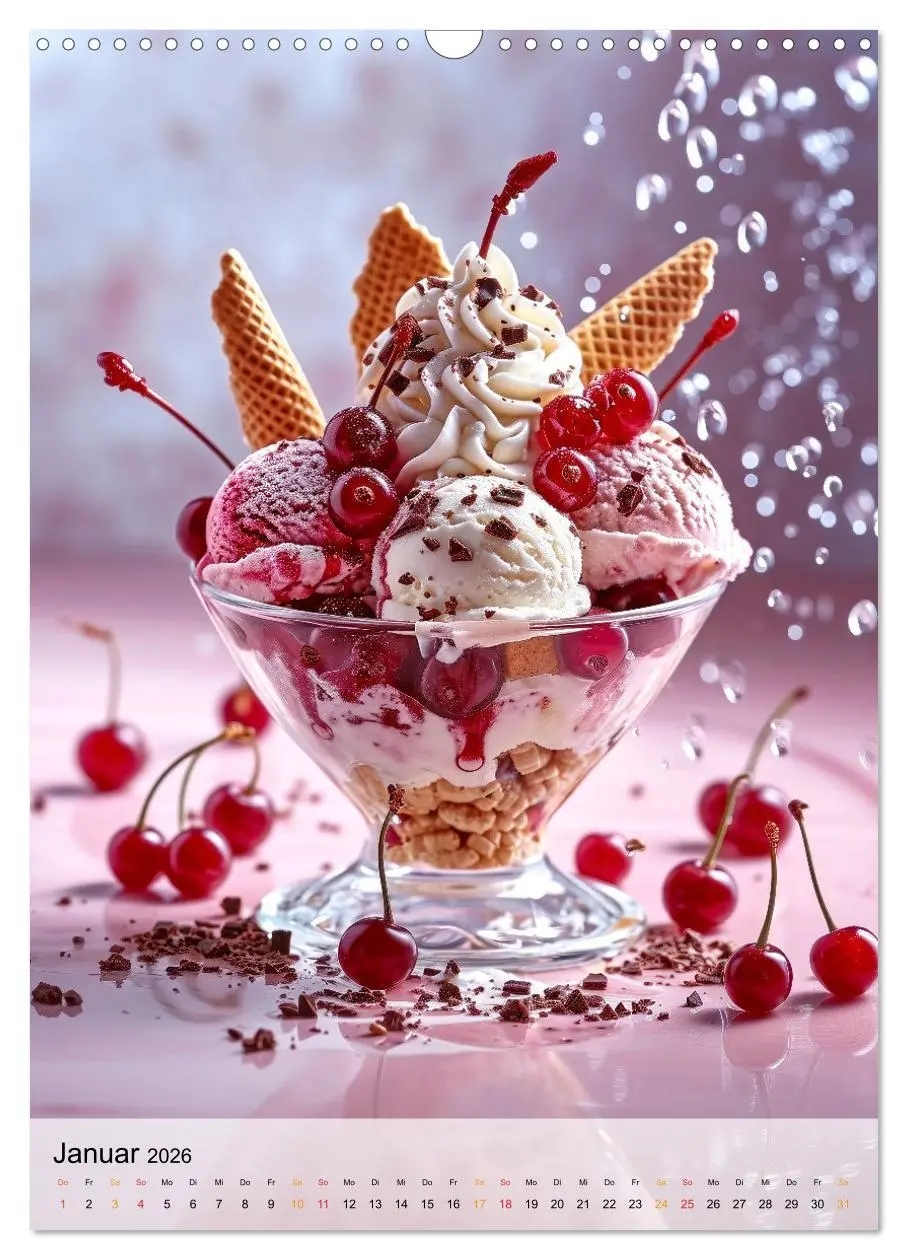 Bild: 9783516279870 | Eis - Raffinessen für Gourmets (Wandkalender 2026 DIN A3 hoch),...