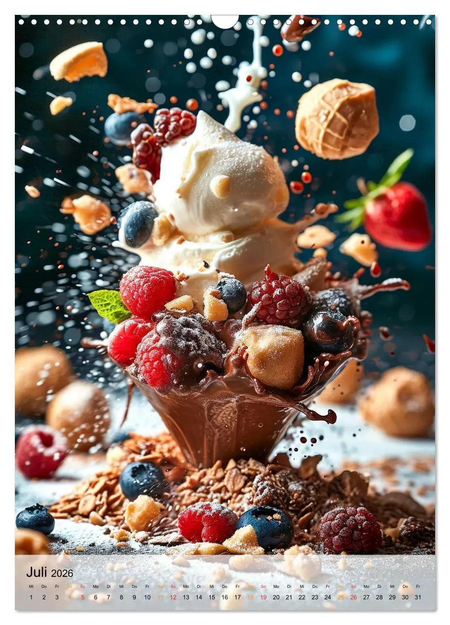 Bild: 9783516279870 | Eis - Raffinessen für Gourmets (Wandkalender 2026 DIN A3 hoch),...