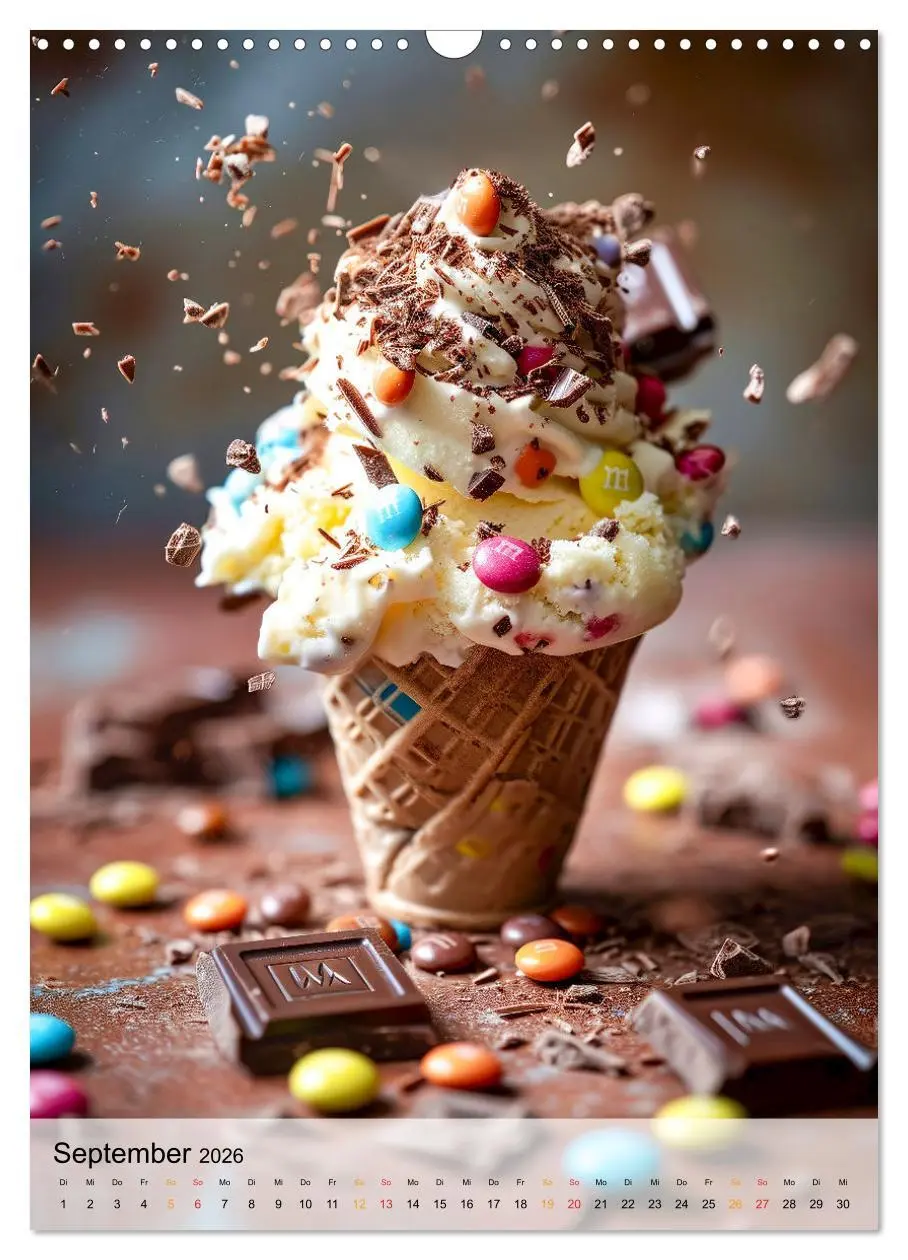 Bild: 9783516279870 | Eis - Raffinessen für Gourmets (Wandkalender 2026 DIN A3 hoch),...