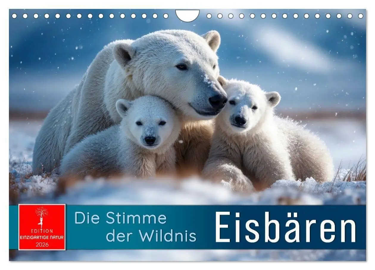 Cover: 9783516659870 | Eisbären - die Stimme der Wildnis (Wandkalender 2026 DIN A4 quer),...