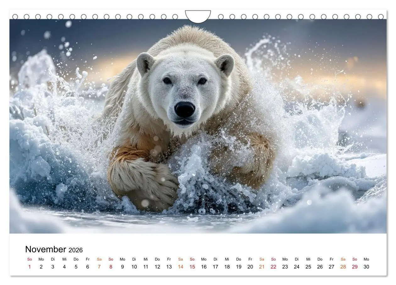 Bild: 9783516659870 | Eisbären - die Stimme der Wildnis (Wandkalender 2026 DIN A4 quer),...