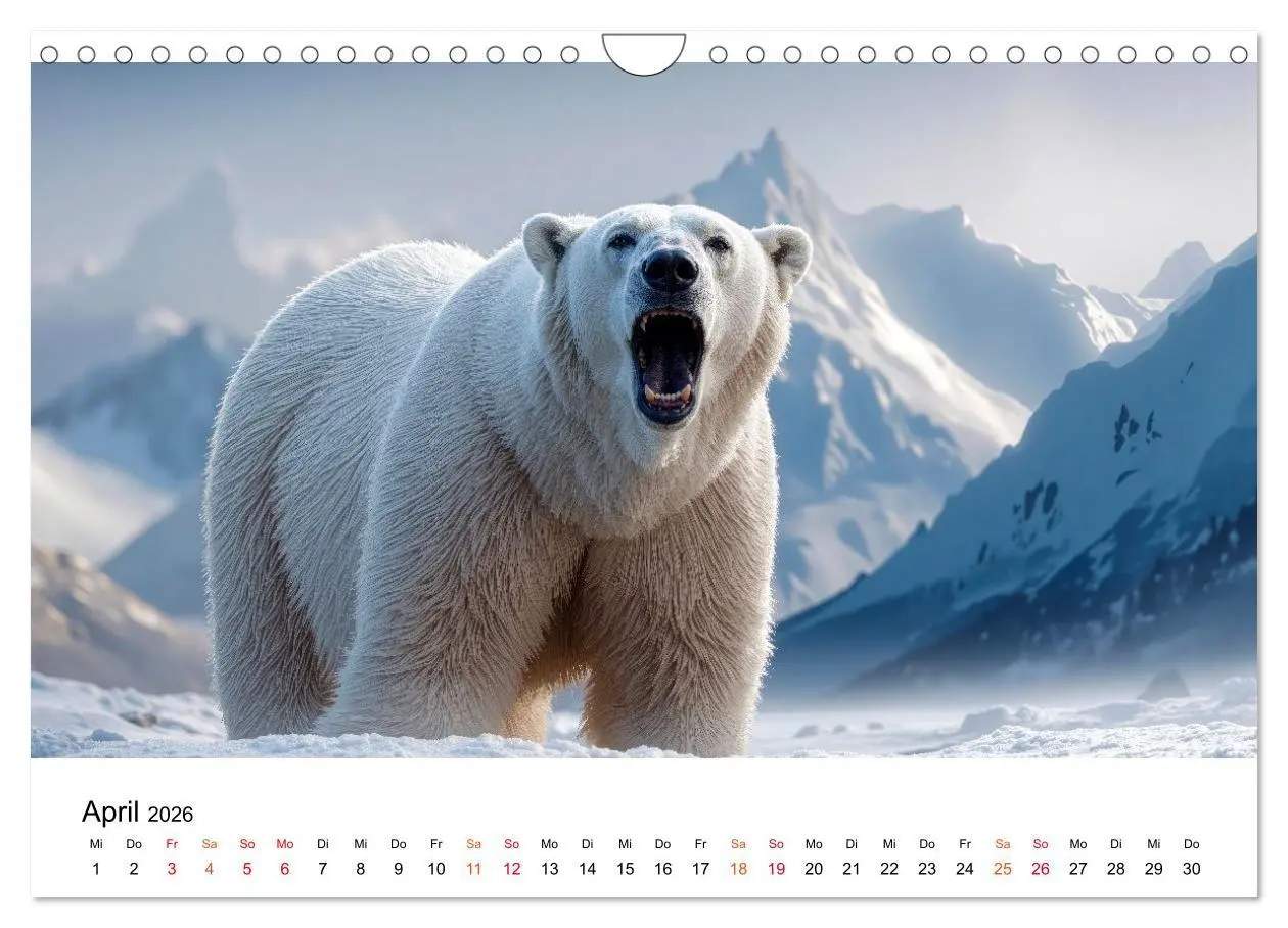 Bild: 9783516659870 | Eisbären - die Stimme der Wildnis (Wandkalender 2026 DIN A4 quer),...