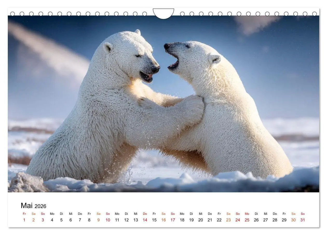 Bild: 9783516659870 | Eisbären - die Stimme der Wildnis (Wandkalender 2026 DIN A4 quer),...