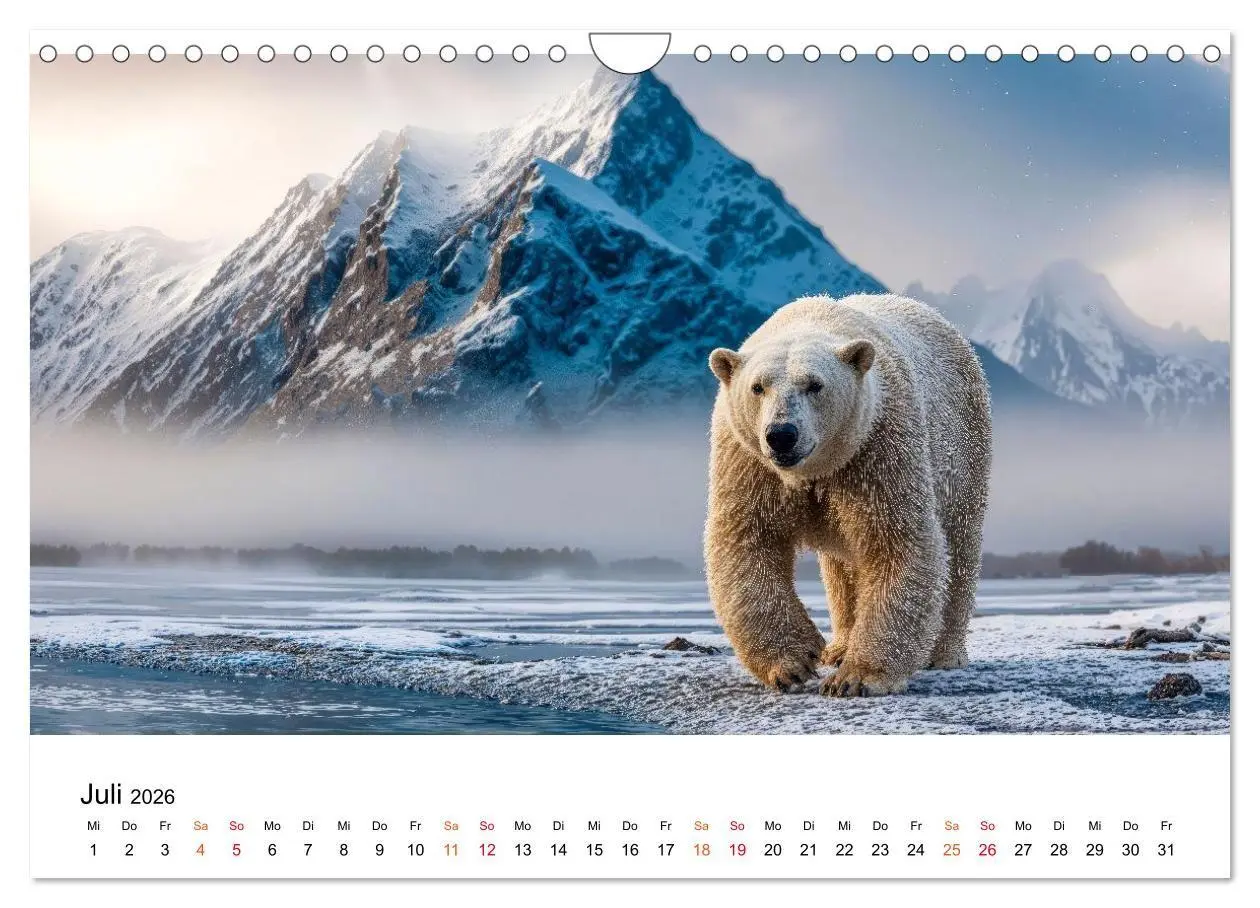 Bild: 9783516659870 | Eisbären - die Stimme der Wildnis (Wandkalender 2026 DIN A4 quer),...