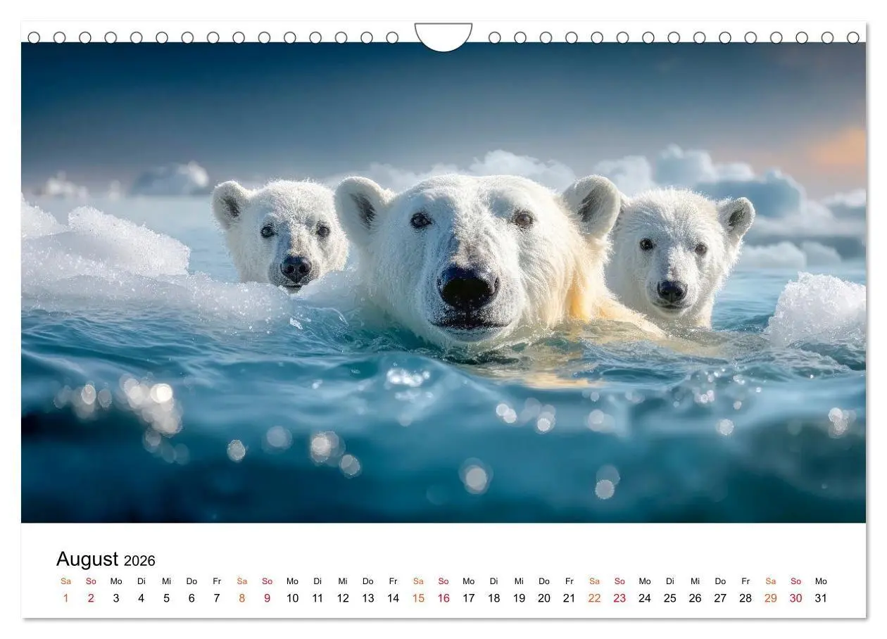 Bild: 9783516659870 | Eisbären - die Stimme der Wildnis (Wandkalender 2026 DIN A4 quer),...