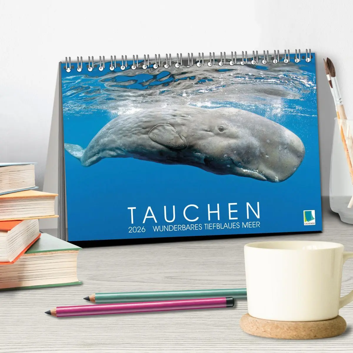 Bild: 9783457489970 | Tauchen: Wunderbares tiefblaues Meer (Tischkalender 2026 DIN A5...
