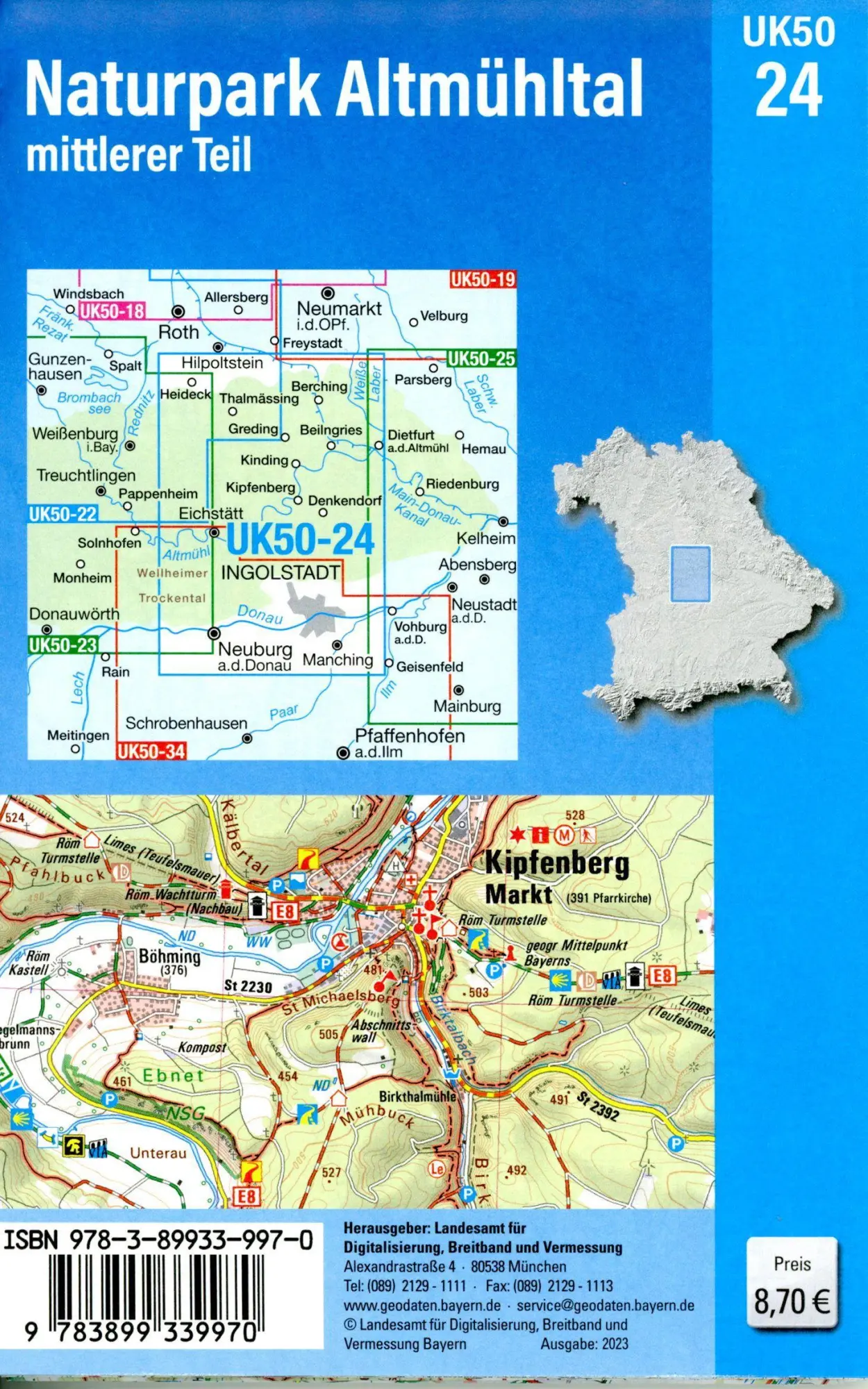 Bild: 9783899339970 | UK50-24 Naturpark Altmühltal mittlerer Teil | Digitalisierung | 2023
