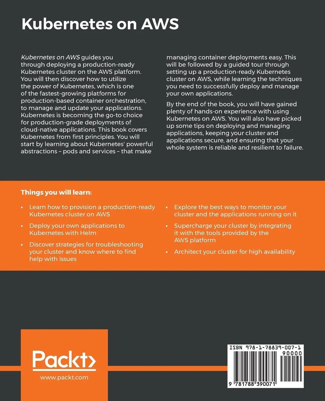 Rückseite: 9781788390071 | Kubernetes on AWS | Ed Robinson | Taschenbuch | Englisch | 2018