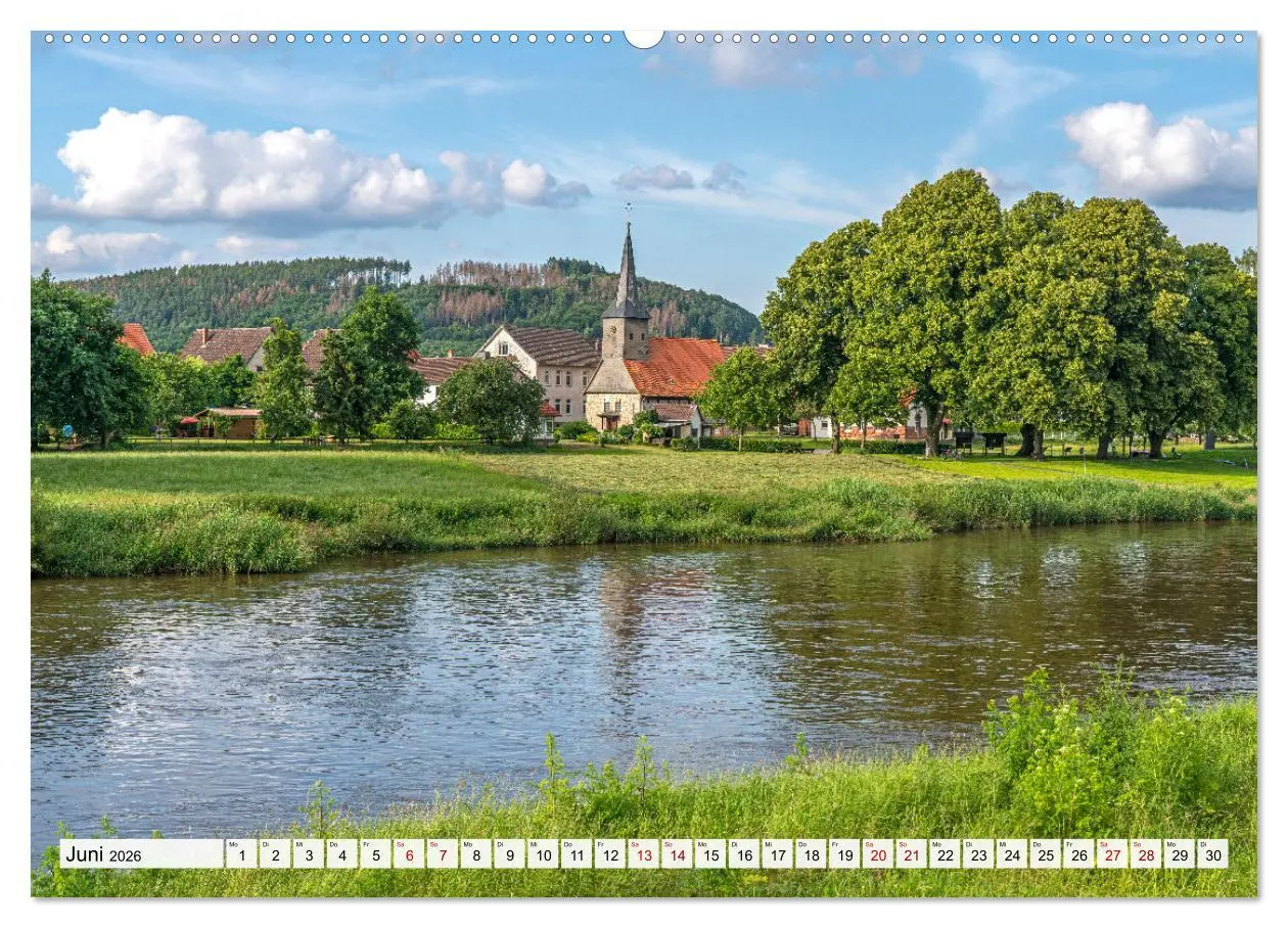 Bild: 9783457430071 | Das Weserbergland (hochwertiger Premium Wandkalender 2026 DIN A2...