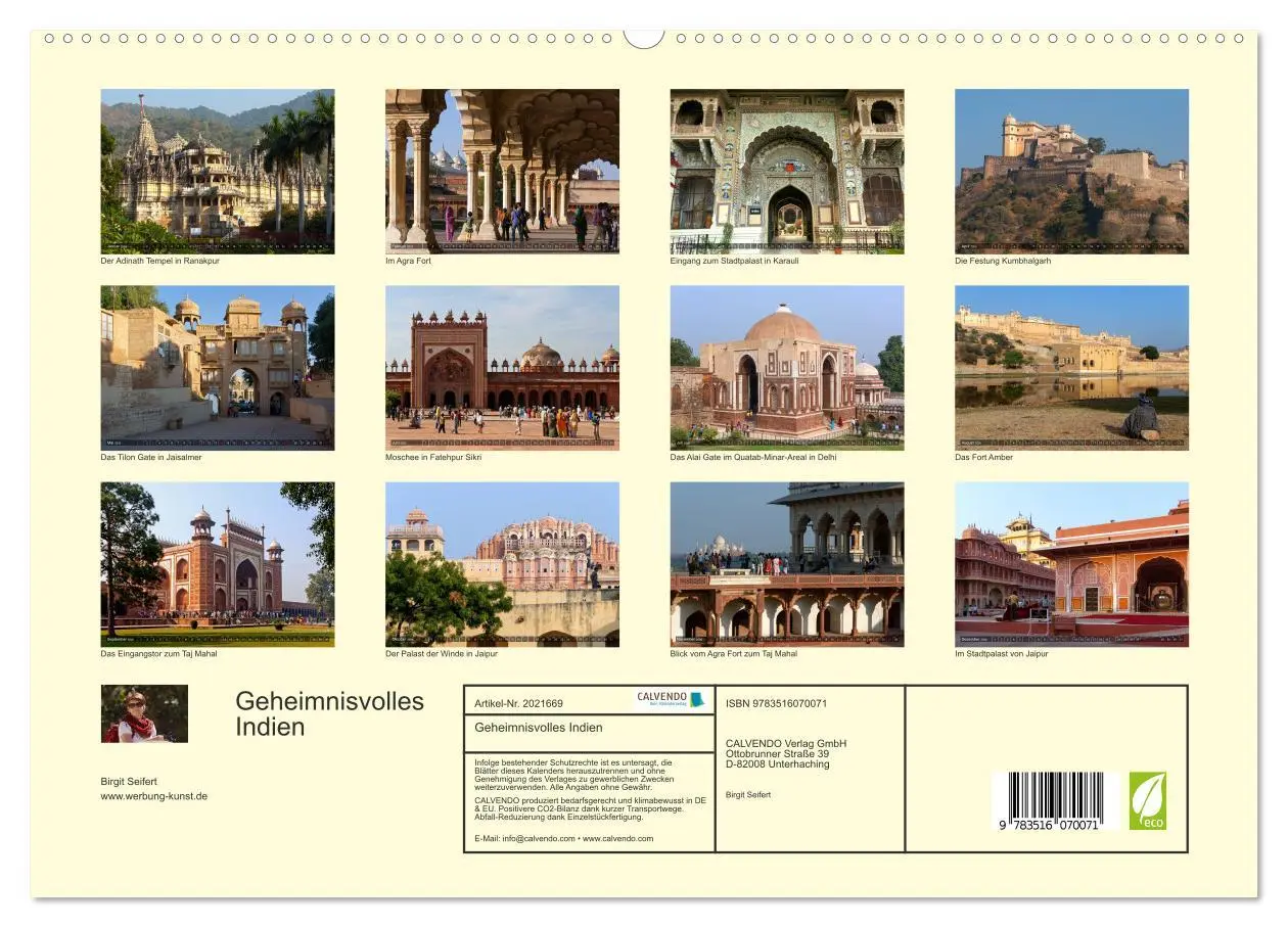 Bild: 9783516070071 | Geheimnisvolles Indien (hochwertiger Premium Wandkalender 2026 DIN...