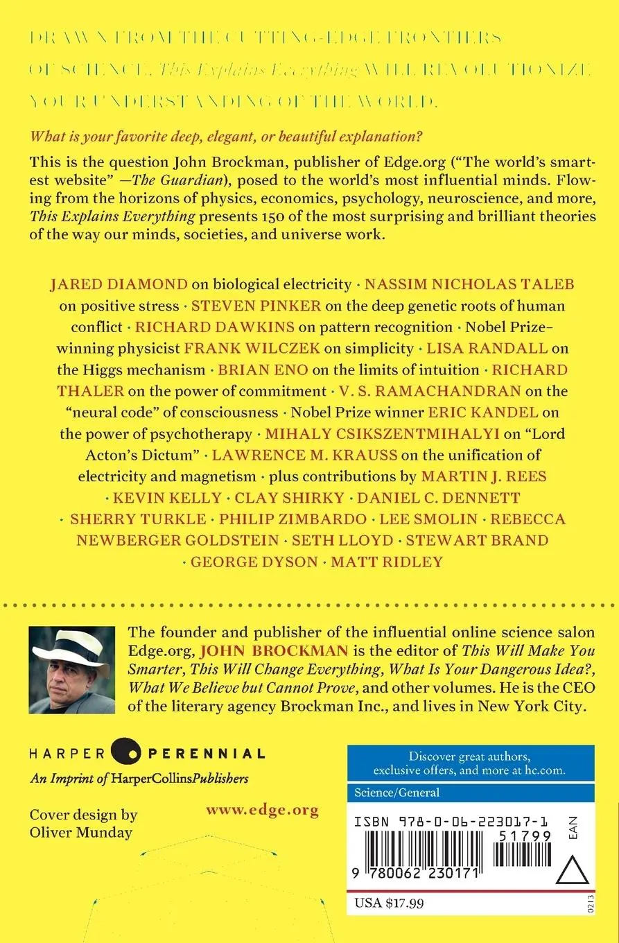 Rückseite: 9780062230171 | This Explains Everything | John Brockman | Taschenbuch | 412 S. | 2020 Rückseite: 9780062230171 | This Explains Everything | John Brockman | Taschenbuch | 412 S. | 2020