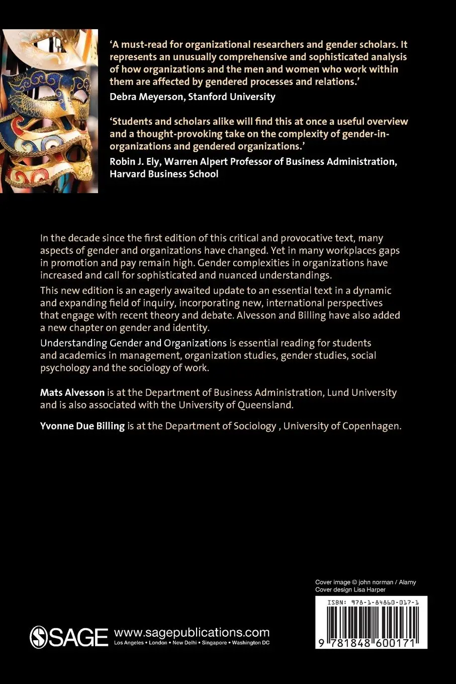 Rückseite: 9781848600171 | Understanding Gender and Organizations | Mats Alvesson (u. a.) | Buch