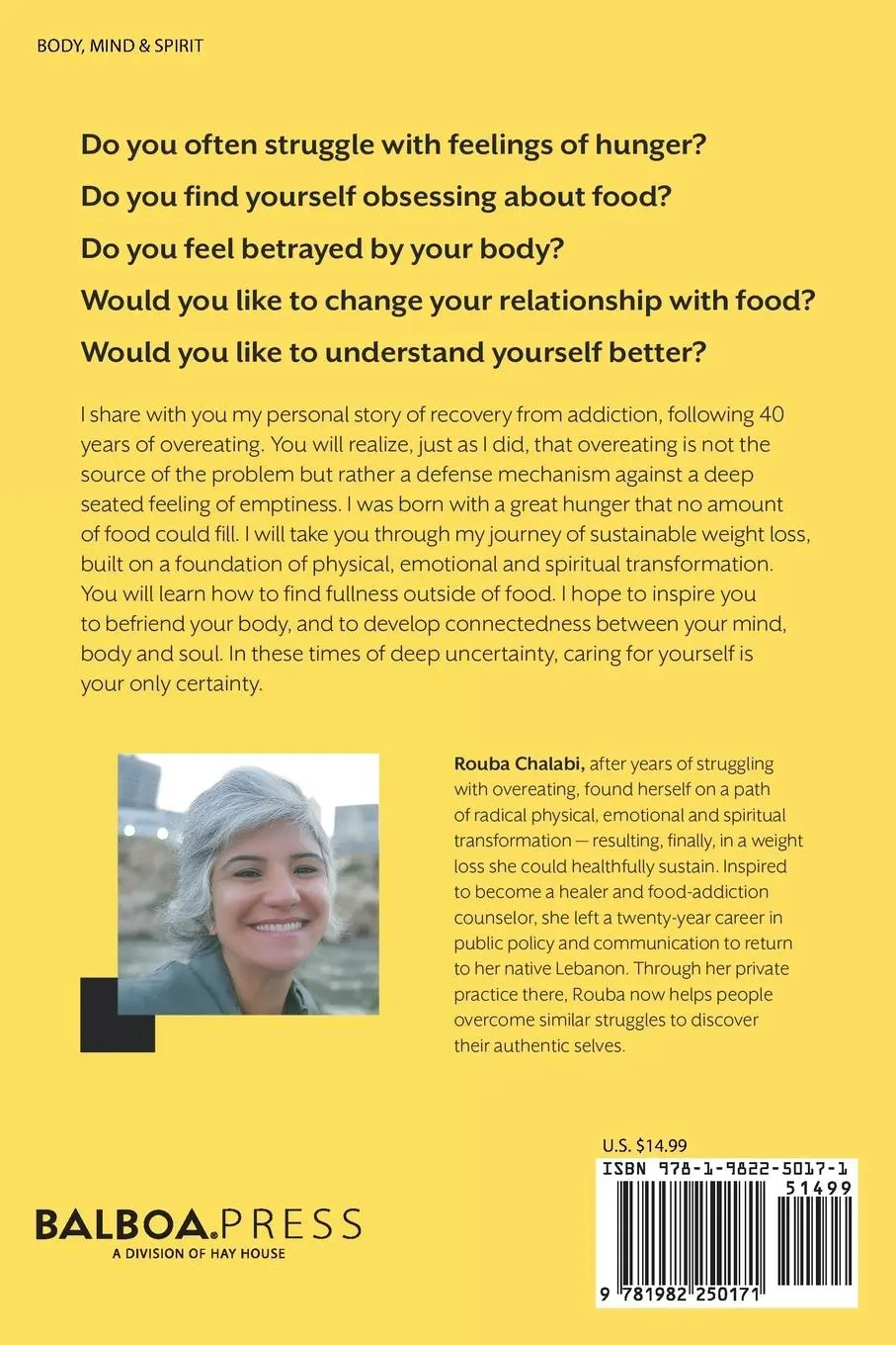 Rückseite: 9781982250171 | Beyond the Emptiness | How I Found Fullness Outside of Food | Chalabi