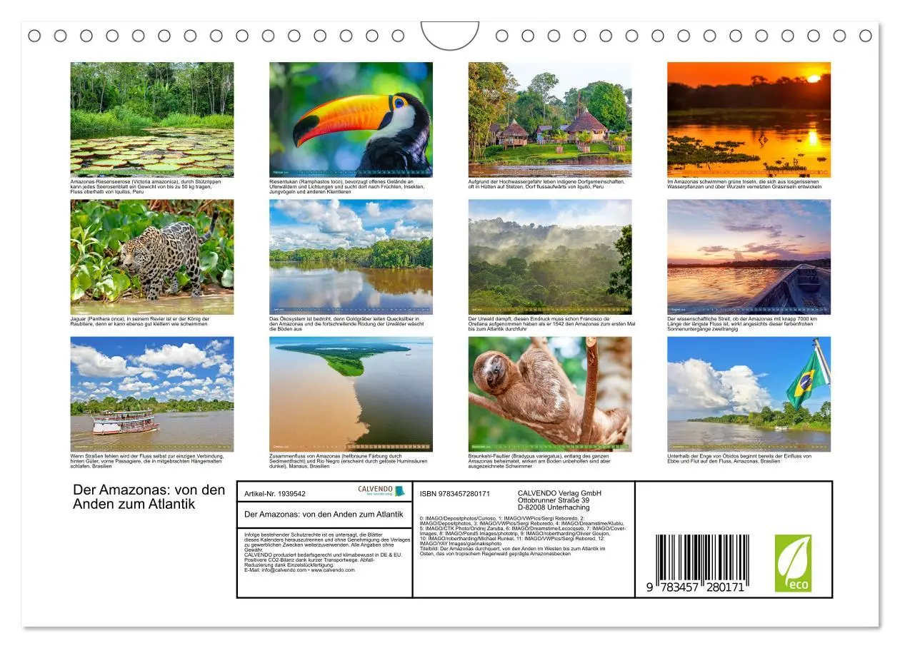 Bild: 9783457280171 | Der Amazonas: von den Anden zum Atlantik (Wandkalender 2026 DIN A4...